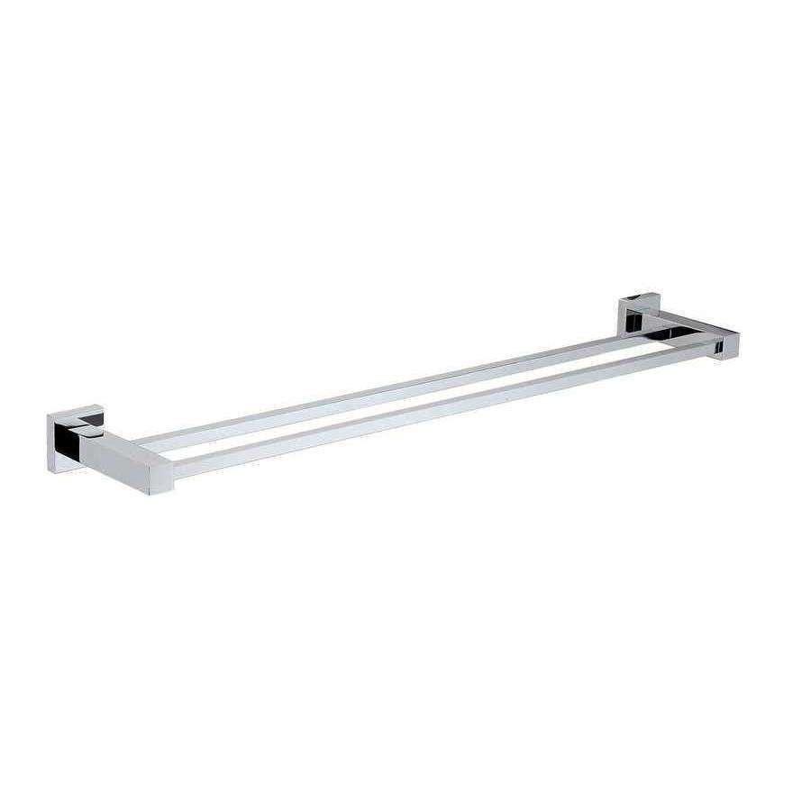 Aspire Unity **Square** Double Towel Rail 800mm Chrome **24802** - Burdens Plumbing