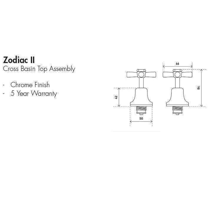 Aspire Zodiac Ii - Chrome Basin Top Ass Tap Set **Tp1017** - Burdens Plumbing