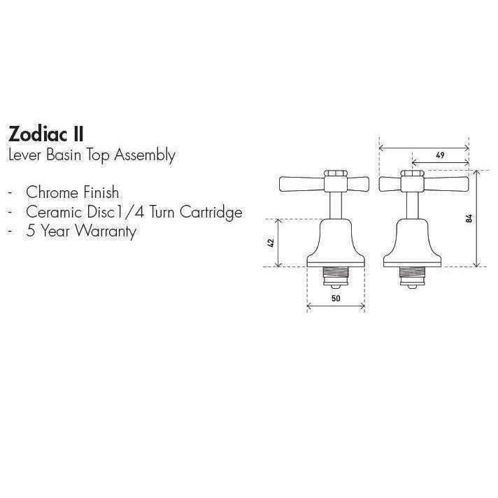 Aspire Zodiac Ii - Chrome Lever Basin Top Ass Set **Cl2119** - Burdens Plumbing