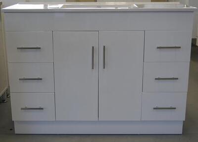 Aussie Life Floor Mounted Vanity 1200mm 1Th Lh Drawers Jqk-1200-1Th-L - Burdens Plumbing