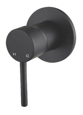 Aussie Life Round Shower Mixer Matte Black Cha-70W - Burdens Plumbing