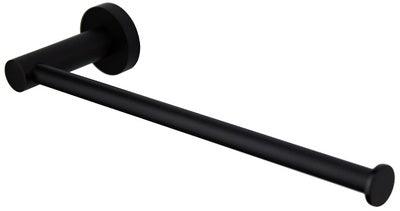 Aussie Life Round Towel Bar Matte Black Ch-5060-1 - Burdens Plumbing