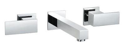 Aussie Life Square Handle Bath Set Chrome Tps-204 - Burdens Plumbing