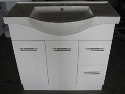 Aussie Life S/Rec Floor Mounted Vanity 900mm 1Th Rh Drawers Jmk-900-1Th-R - Burdens Plumbing