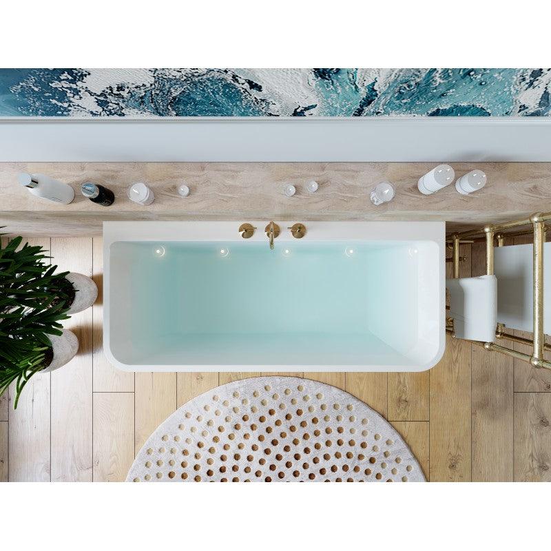 Belbagno Alto 1500mm 1500 X 720 X 560 Freestanding Bath Gloss White Bb52-1500 - Burdens Plumbing