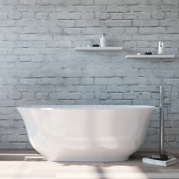 Belbagno Baden 1500 X 720 X 560 Freestanding Bath Gloss White Bb2 - Burdens Plumbing
