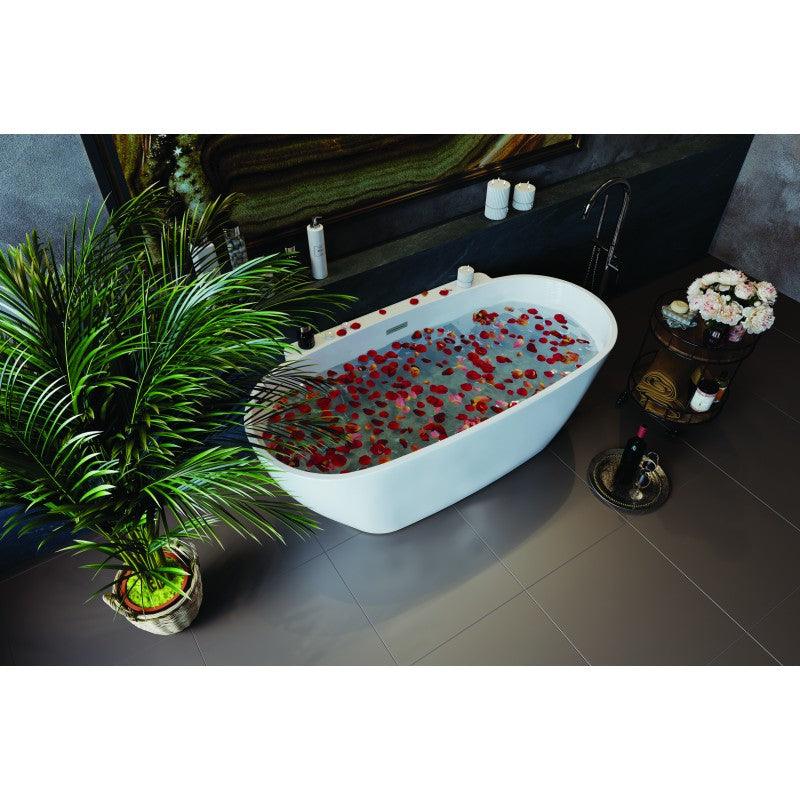 Belbagno Palermo 1750mm Free Standing Bath Gloss White - Burdens Plumbing