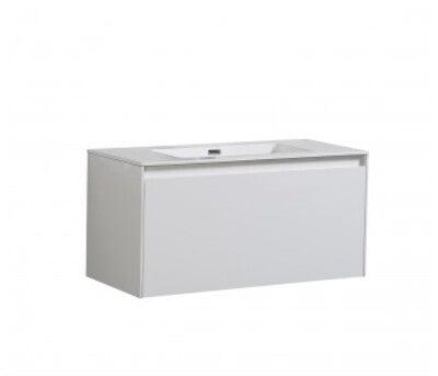 Belbagno Prado 1200mm Wall Hung Vanity Gloss White 1200 X 480 X 450 - Burdens Plumbing