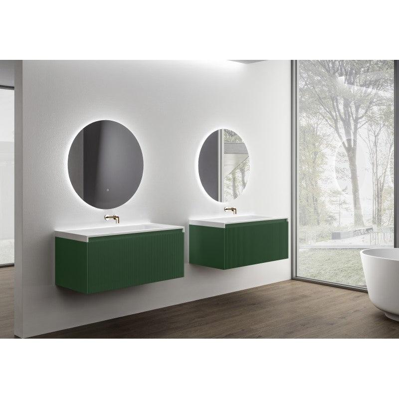 Belbagno Rimini 1000mm Wall Hung Vanity Includes Basin Potters Clay - Burdens Plumbing