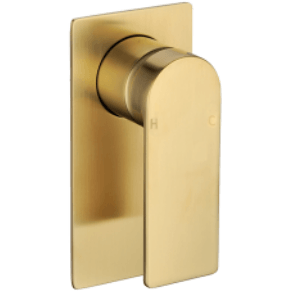 Bella Vista Cresta Shower Flick Mixer Brushed Gold - Burdens Plumbing