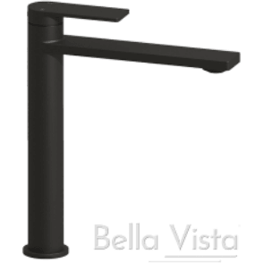 Bella Vista Cresta Tall Basin Mixer Black - Burdens Plumbing