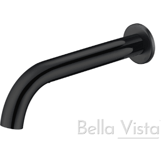 Bella Vista Ikon Hali Curved Spout Black - Burdens Plumbing