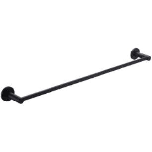 Bella Vista Mica Single Towel Bar 800mm Black - Burdens Plumbing