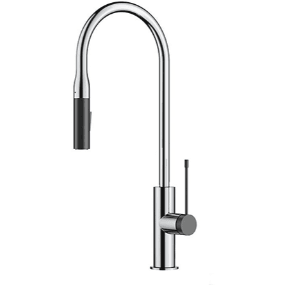 Bella Vista Round Sink Mixer Chrome Plated Black - Burdens Plumbing