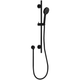 Bella Vista Shower Head On Rail Round Black Builders Range - Burdens Plumbing
