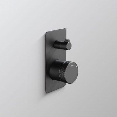 Bestlink Diamond Shower/Bath Mixer With Diverter Matte Black - Burdens Plumbing