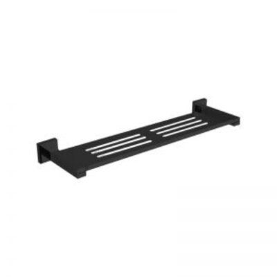 Bestlink Nautica Matt Black Square Shelf 600mm 6090-2Bk - Burdens Plumbing