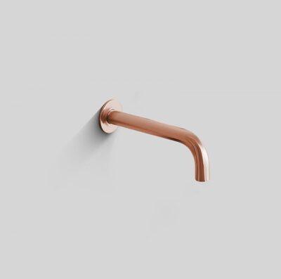 Bestlink Nirvana Curved Wall Bath Spout 200mm Reach Light Rose Gold - Burdens Plumbing