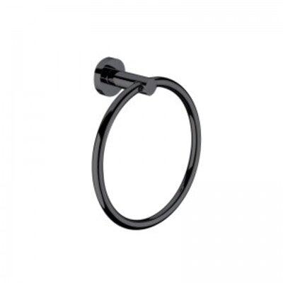 Bestlink Nirvana Matt Black Round Towel Ring 5060Bk - Burdens Plumbing