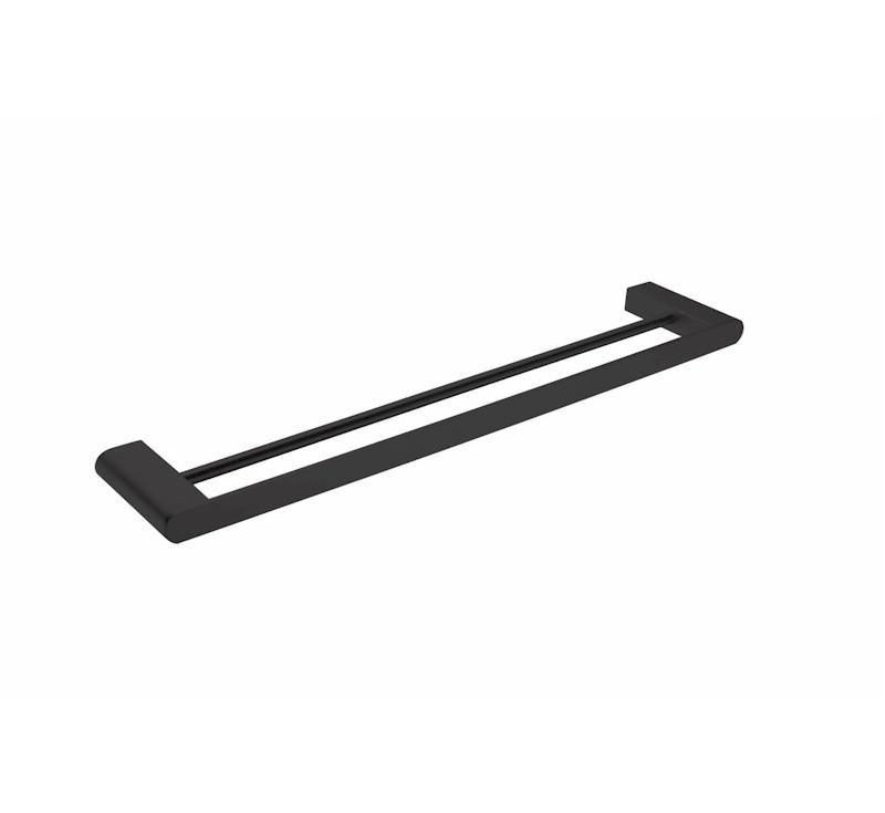 Bianca Double Towel Rail 600mm Matt Black - Burdens Plumbing