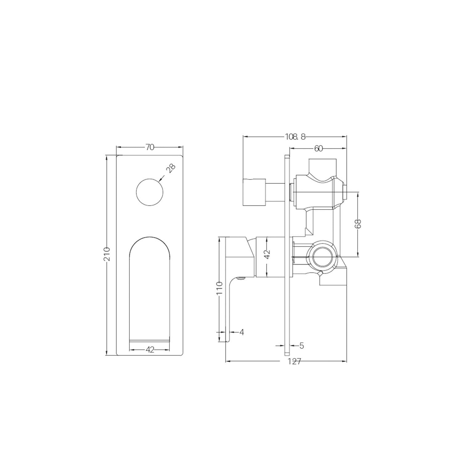 Bianca Shower Mixer With Diverter Chrome - Burdens Plumbing