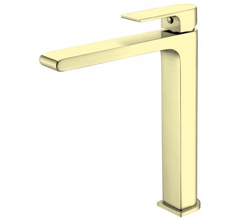 Bianca Tall Basin Mixer Brushed Gold - Burdens Plumbing