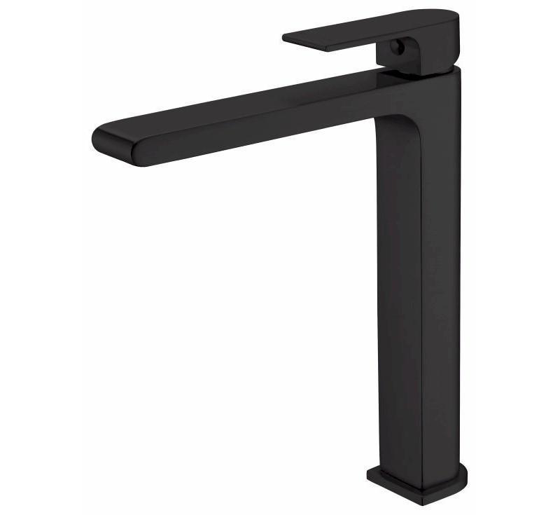 Bianca Tall Basin Mixer Matt Black - Burdens Plumbing