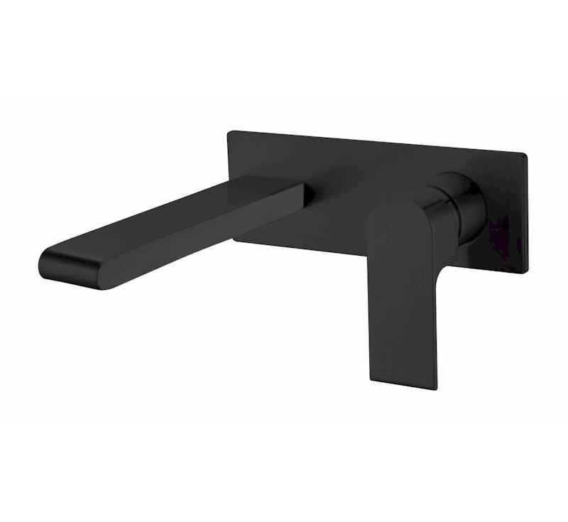 Bianca Wall Basin Mixer Matt Black - Burdens Plumbing