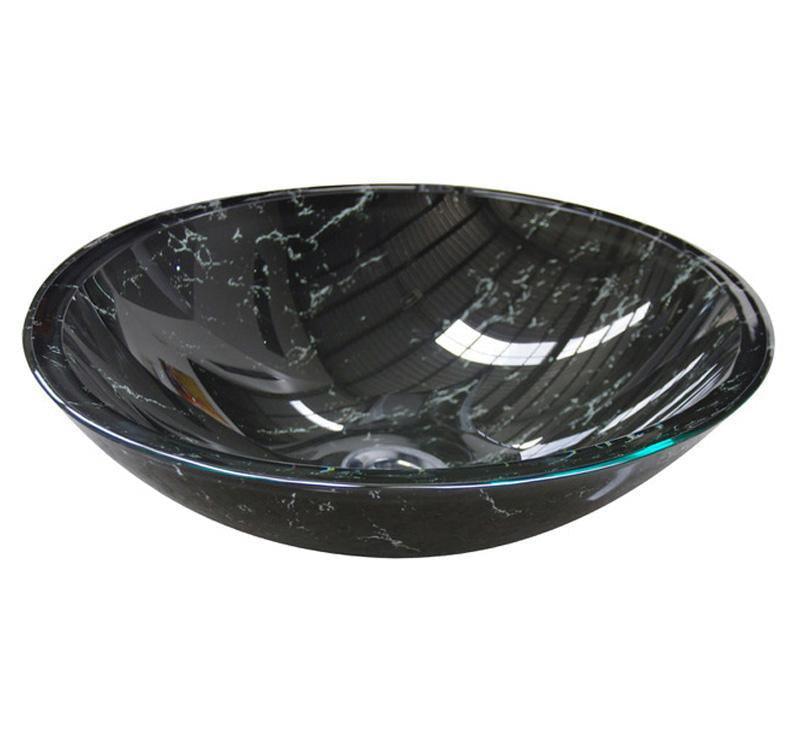 Black Marble Oval Glass Basin - Burdens Plumbing