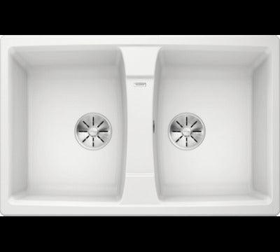 Blanco Lexa Double Bowl Only Sink - No Drainer White 8Wk5 - Burdens Plumbing