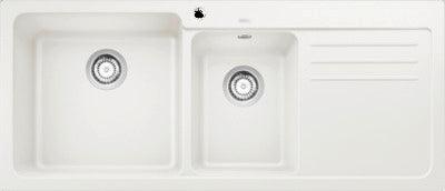 Blanco Naya8Sw Silgranit 1&1/2 Bowl Inset Sink & Drainer White - Burdens Plumbing