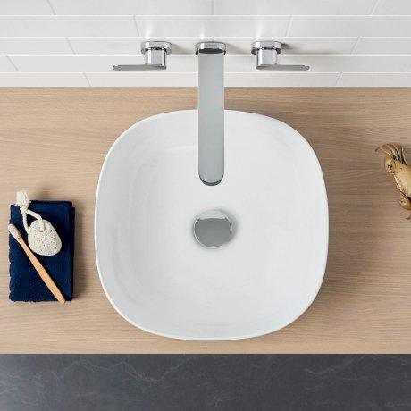 Caroma Artisan Above Counter Basin Curved Square 400mm - Burdens Plumbing