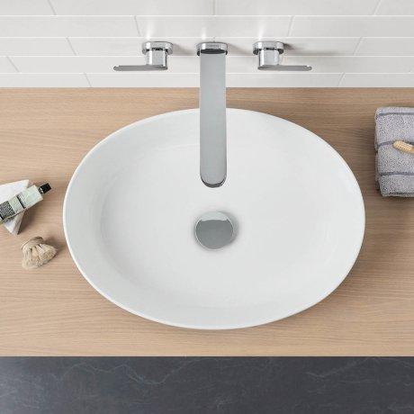 Caroma Artisan Above Counter Basin Oval 510mm - Burdens Plumbing