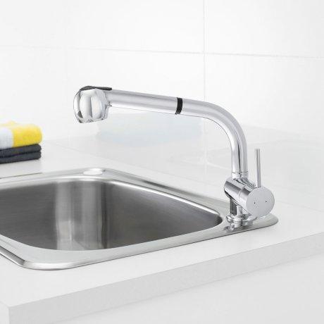 Caroma Cardinal Retractable Dual Spray Sink Mixer Chrome - Burdens Plumbing