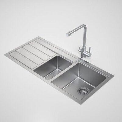 Caroma Compass 1 & 1/2 Bowl 1Th Lh Bowl Sink Co0150.1L - Burdens Plumbing