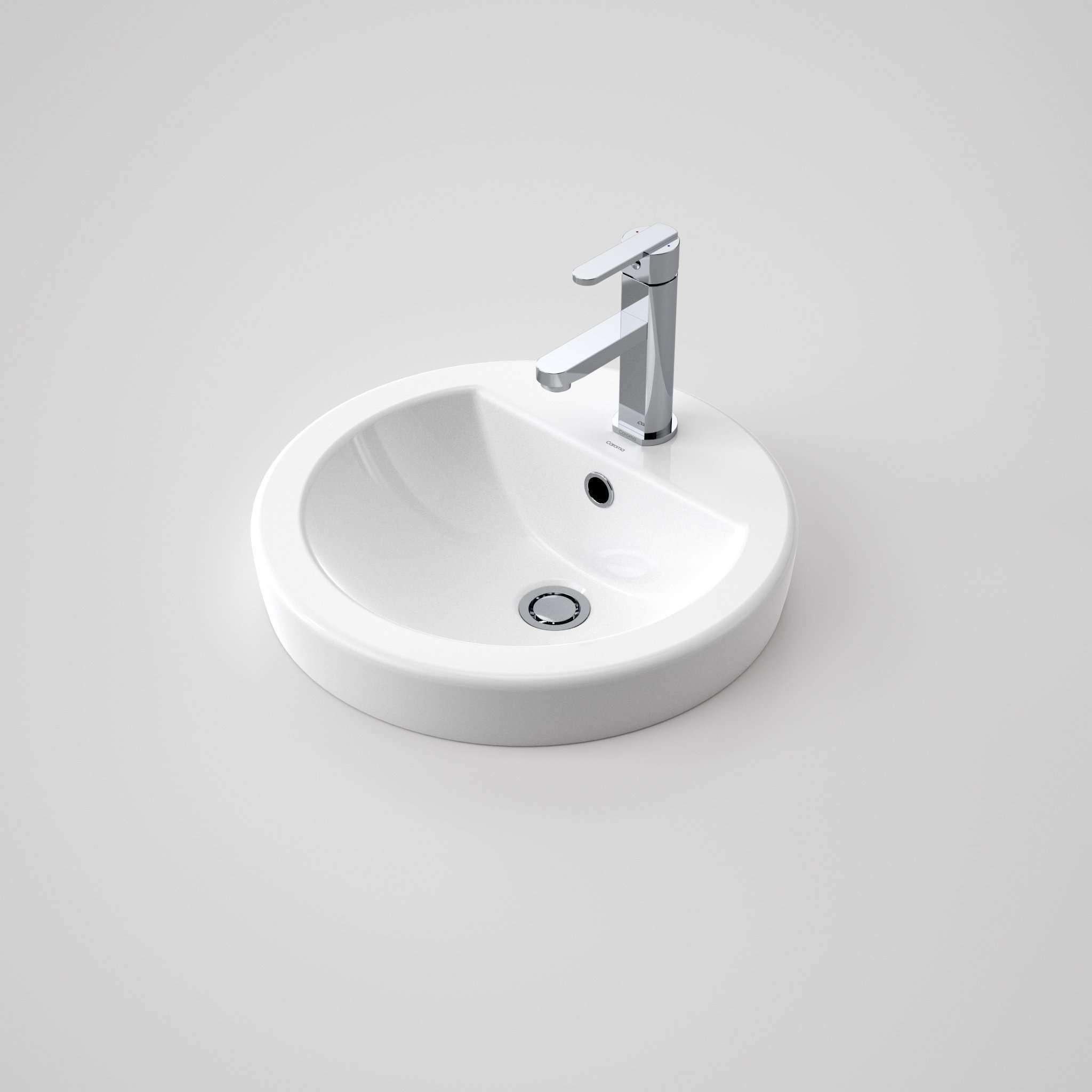 Ideal Standard Conca washbasin white, with Ideal Plus, with 1 tap hole,  ungrounded, without overflow