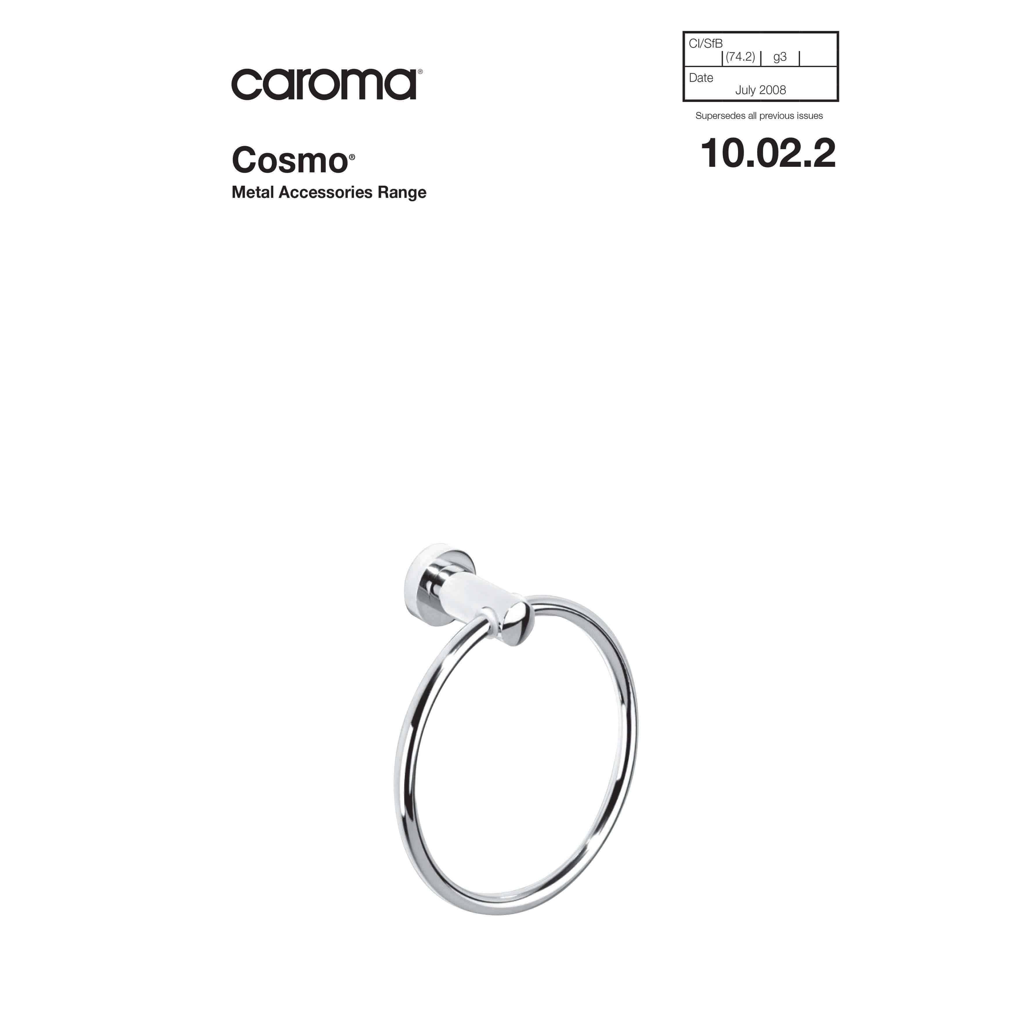 Caroma Cosmo Metal Single Towel Rail 900mm Chrome - Burdens Plumbing