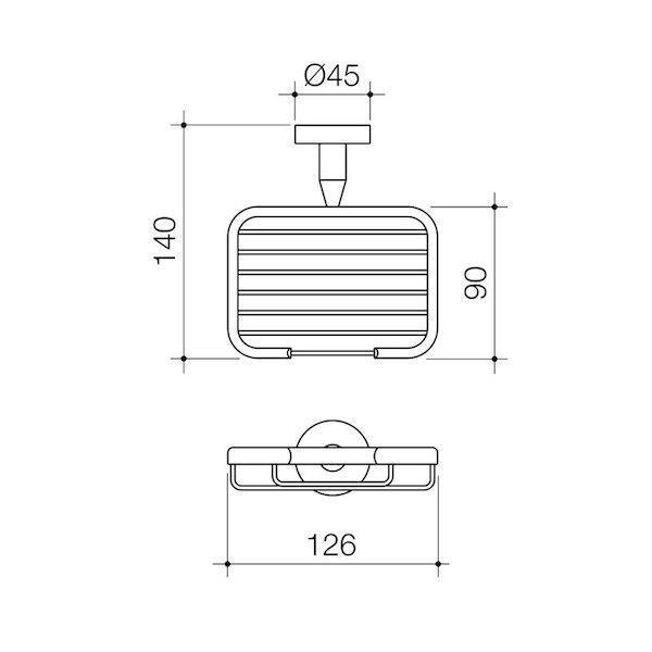 Caroma Cosmo Metal Soap Basket 126mm - Burdens Plumbing