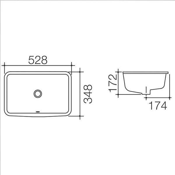 Caroma Cube 500mm Under Counter Vanity Basin - Burdens Plumbing