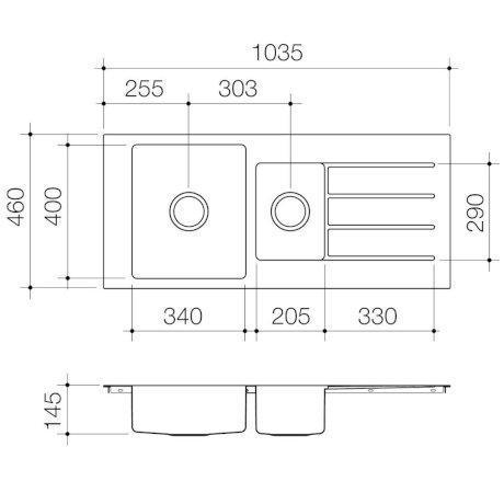 Caroma Evolution Care 1.5 End Bowl Undermount - Burdens Plumbing