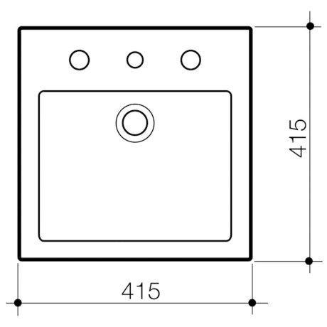 Caroma Liano Self Rimming Basin White 1Th 664715W - Burdens Plumbing