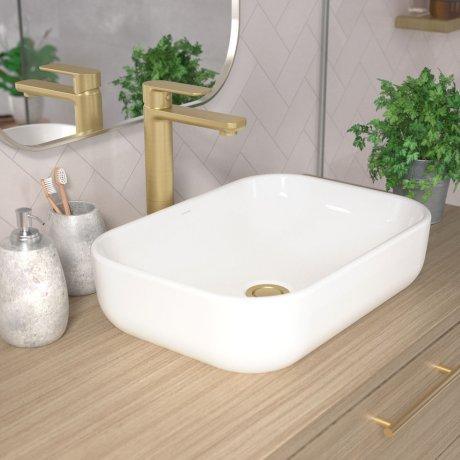 Caroma Luna Above Counter Basin 450mm - Burdens Plumbing