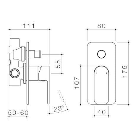 Caroma Luna Bath/Shower Mixer With Diverter Chrome - Burdens Plumbing