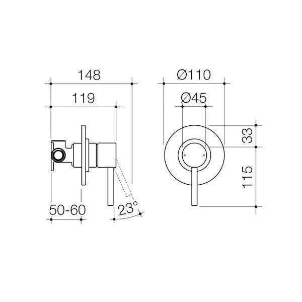 Caroma Titan Stainless Steel Bath/Shower Mixer - Burdens Plumbing