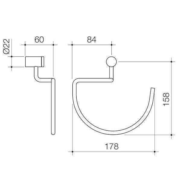 Caroma Titan Stainless Steel Towel Ring - Burdens Plumbing