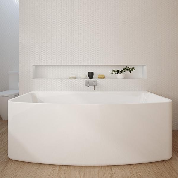 Caroma Urbane Back To Wall Freestanding Bath 1675mm - Burdens Plumbing