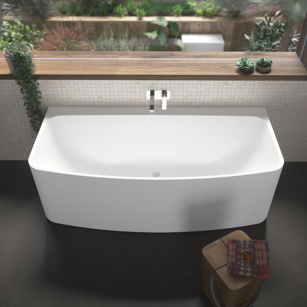 Caroma Urbane Back To Wall Freestanding Bath 1675mm - Burdens Plumbing