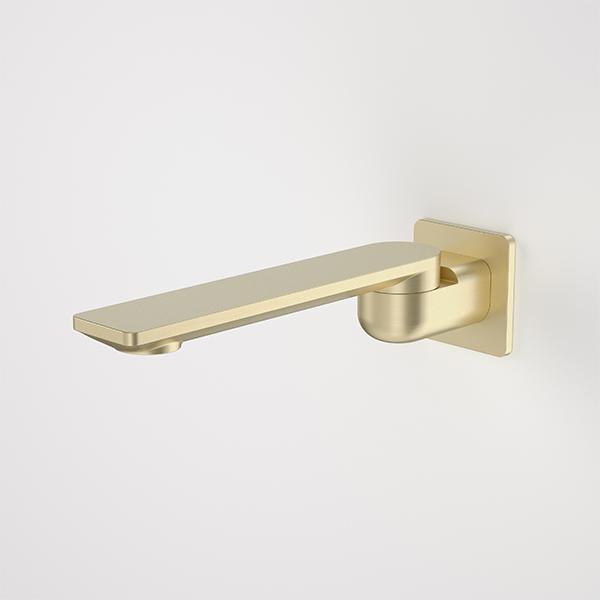 Caroma Urbane II 220mm Square Bath Swivel Outlet Brushed Brass - Burdens Plumbing