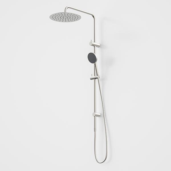 Caroma Urbane II Rail Shower 300mm Overhead Brushed Nickel - Burdens Plumbing