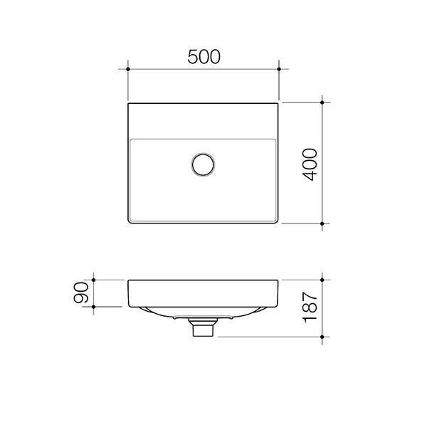 Caroma Urbane II Wall Basin 1Th White - Burdens Plumbing